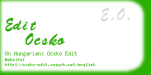 edit ocsko business card